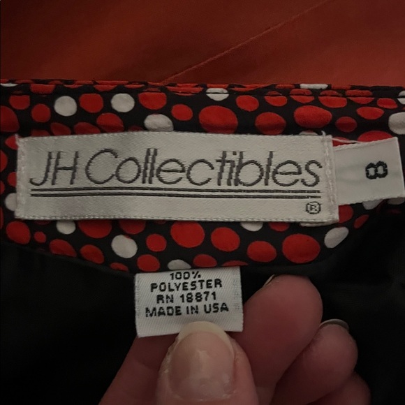 JH Collectibles Red and White Polka Dot Pencil Skirt - Picture 3 of 3